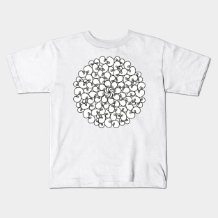 Lil Weird Mandala - Intricate Black and White Digital Illustration, Vibrant and Eye-catching Design, Perfect gift idea for printing on shirts, wall art, home decor, stationary, phone cases and more. Kids T-Shirt